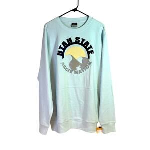 NWT Utah State Aggie Nation Light Blue Sweatshirt Size Large Bin6